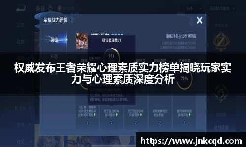 权威发布王者荣耀心理素质实力榜单揭晓玩家实力与心理素质深度分析